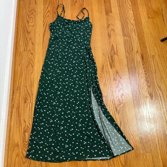 American Eagle 90sY2K Floral Ditzy Ditsy Print Midi Slip Dress Cowl Neck XS - Picture 15 of 15